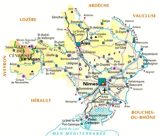 Carte du Gard